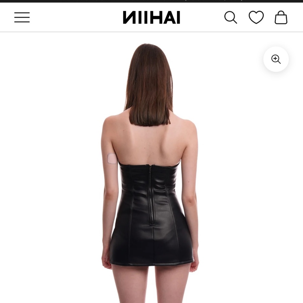 Black Halter Mini Dress - Picture 2 of 7